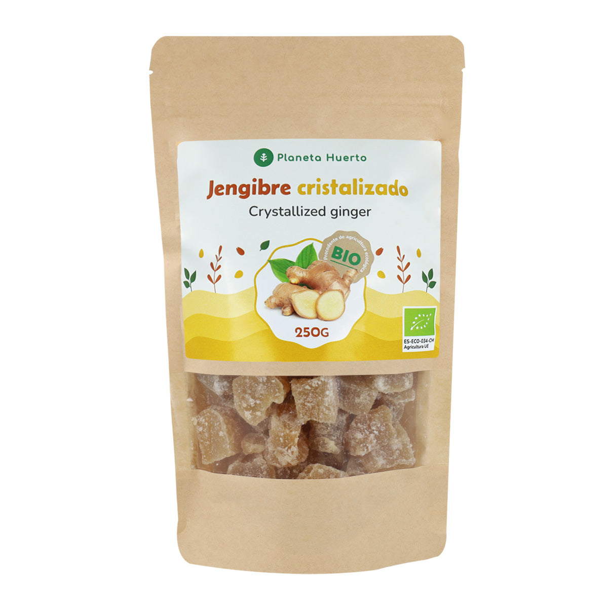Jengibre cristalizado ECO Planeta Huerto 250 g