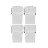 Set De 4 Cubos De Basura Keden Sortibox Para Reciclado, Blanco Roto, Volumen 4x25l