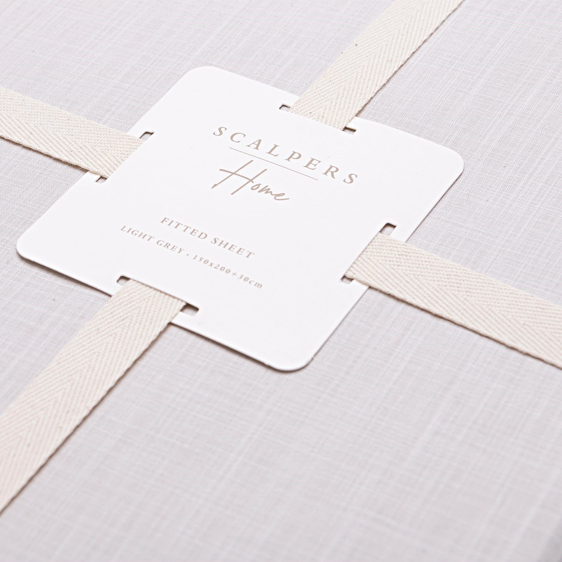 Sábana Bajera Gris 150x200+30cm 100% Algodón 140gsm Gris Haze Scalpers Home