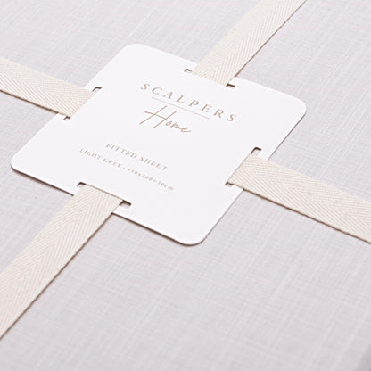 Sábana Bajera Gris 150x200+30cm 100% Algodón 140gsm Gris Haze Scalpers Home