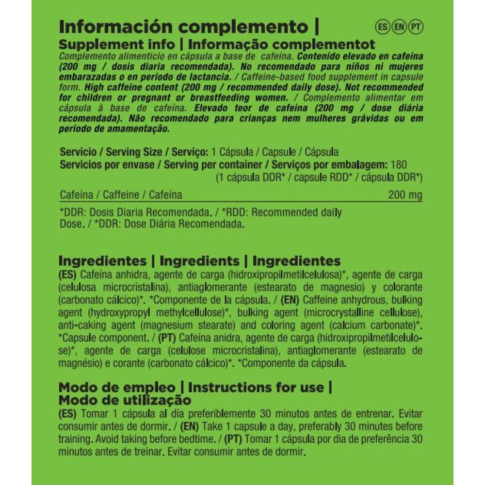 Caffeine 200 180 Caps