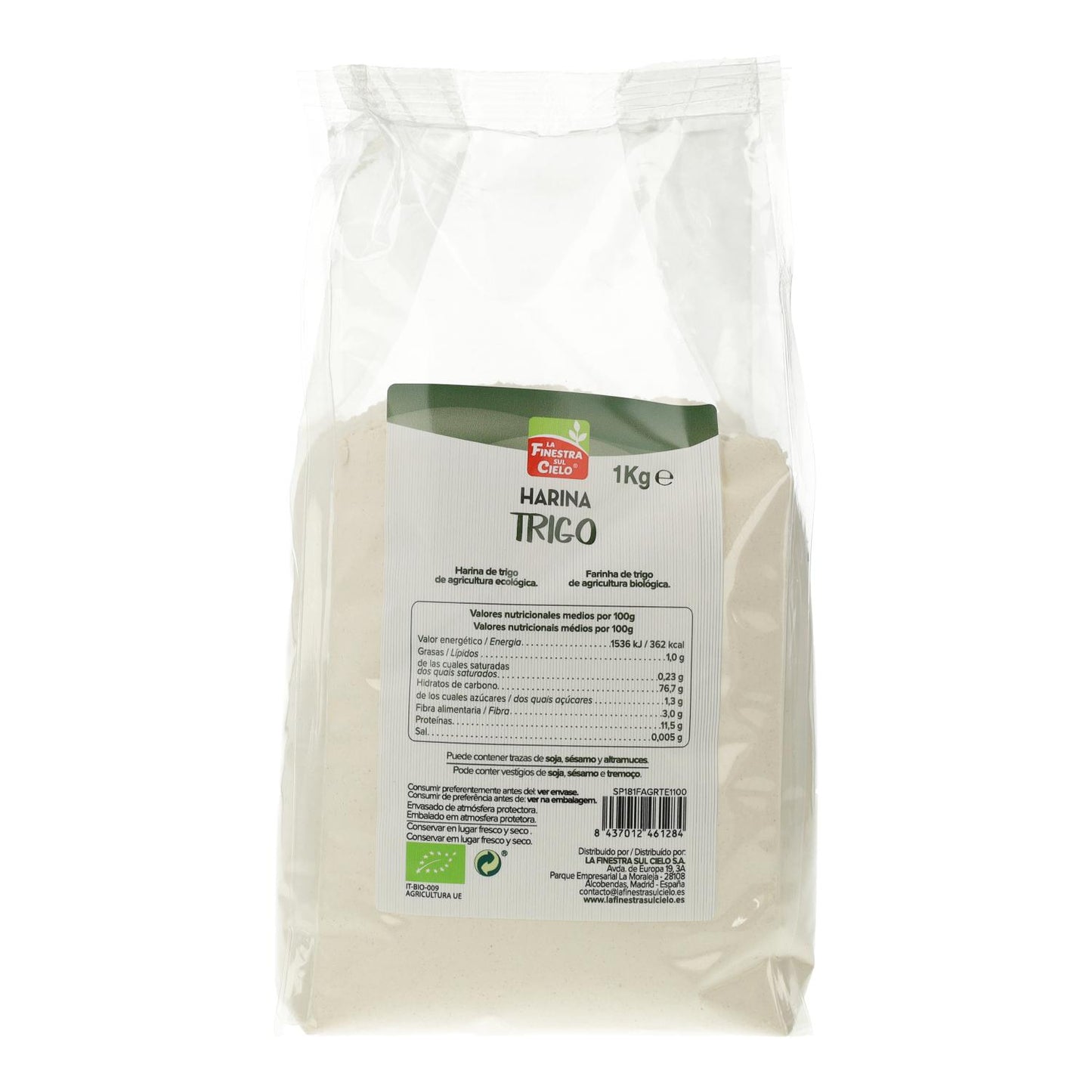 Harina blanca de trigo La Finestra Sul Cielo 1kg
