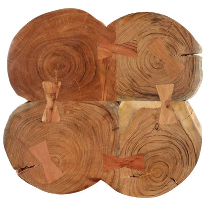 Mesa De Centro 4 Troncos Madera Maciza Acacia 36 Cm_1