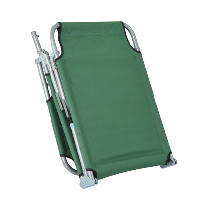 Outsunny Cama De Camping Plegable Tumbona Plegable Carga 120kg 187x58x28cm Verde_4