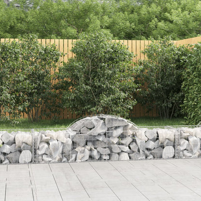Cestas De Gaviones 20 Uds Forma De Arco Hierro 200x50x40/60 Cm_1