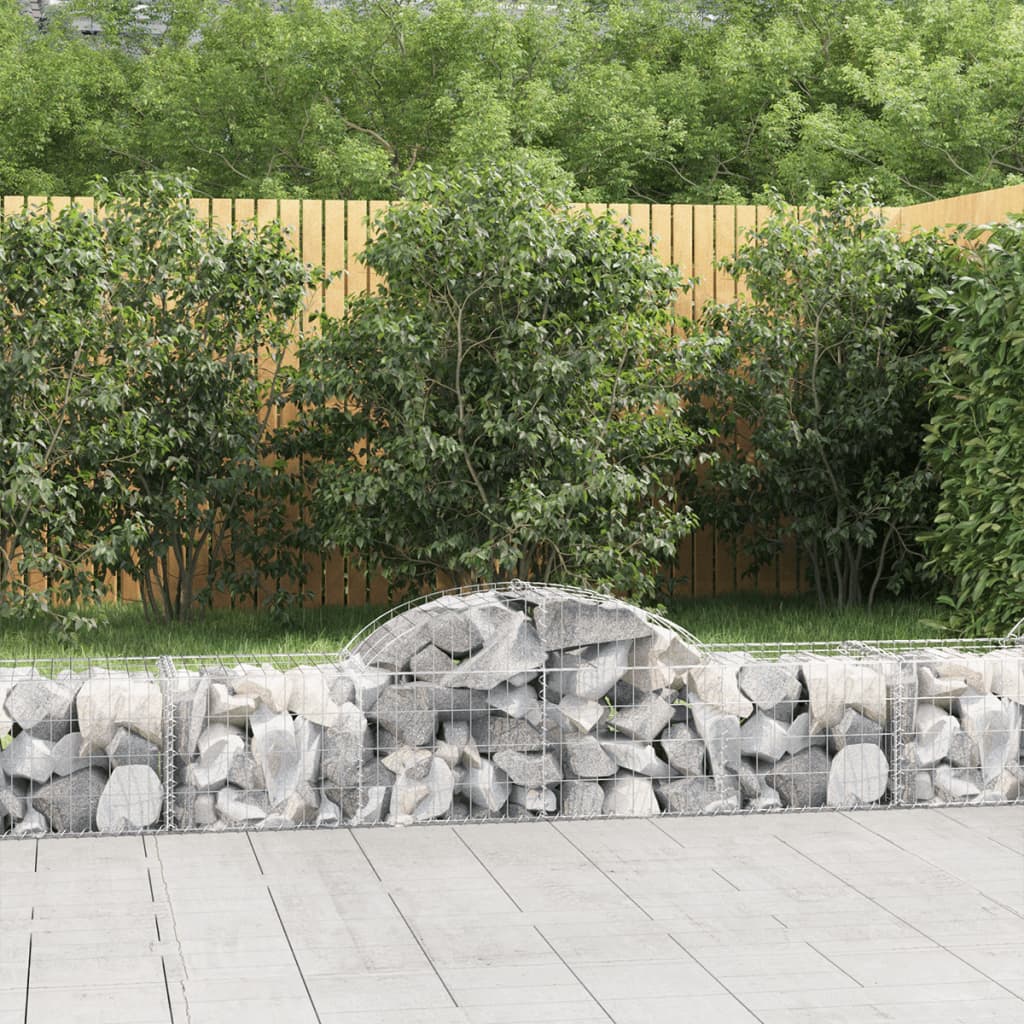 Cestas De Gaviones 40 Uds Forma De Arco Hierro 200x50x40/60 Cm_1