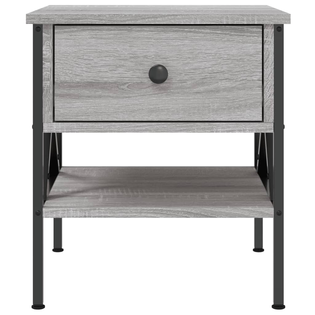 Mesita De Noche 2 Uds Madera Ingeniería Gris Sonoma 40x42x45 Cm_4