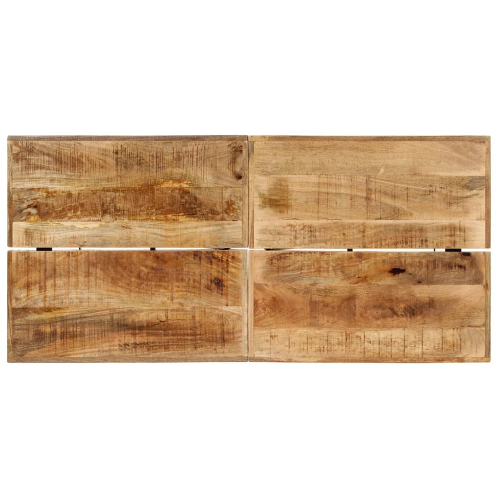 Mesa Alta De Hierro Y Madera Maciza De Mango 150x70x107 Cm_2