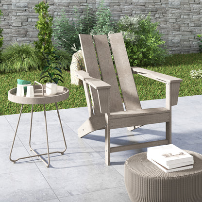 Outsunny Silla Adirondack Exterior Carga 120 Kg 75x83x90 Cm Gris Oscuro_4