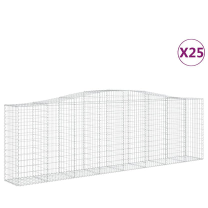 Cestas De Gaviones 25 Uds Forma De Arco Hierro 400x50x120/140cm_0