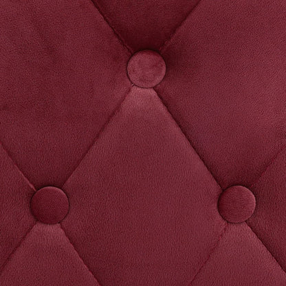 Taburetes De Cocina 2 Unidades Terciopelo Rojo Vino Tinto_4