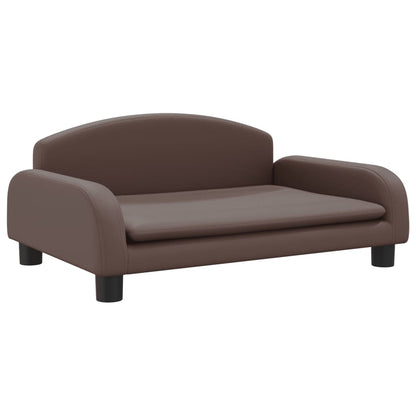 Cama Para Perros De Cuero Sintético Marrón 70x45x30 Cm / Vetonek_0