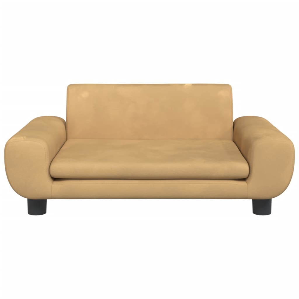 Cama Para Perros De Terciopelo Marrón 70x45x33 Cm / Vetonek_0
