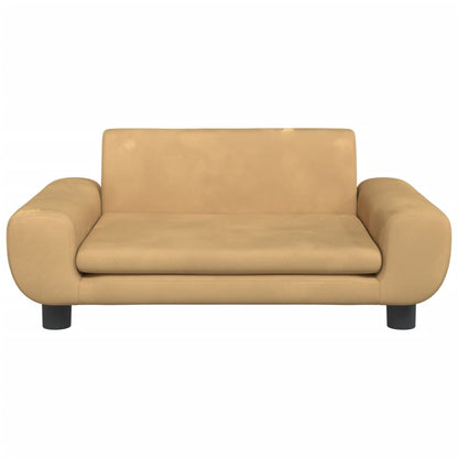 Cama Para Perros De Terciopelo Marrón 70x45x33 Cm / Vetonek_0