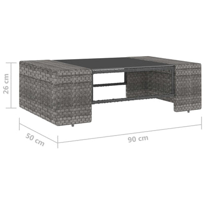 Vidaxl Juego De Muebles De Jardín 2 Piezas Ratán Sintético Gris_2