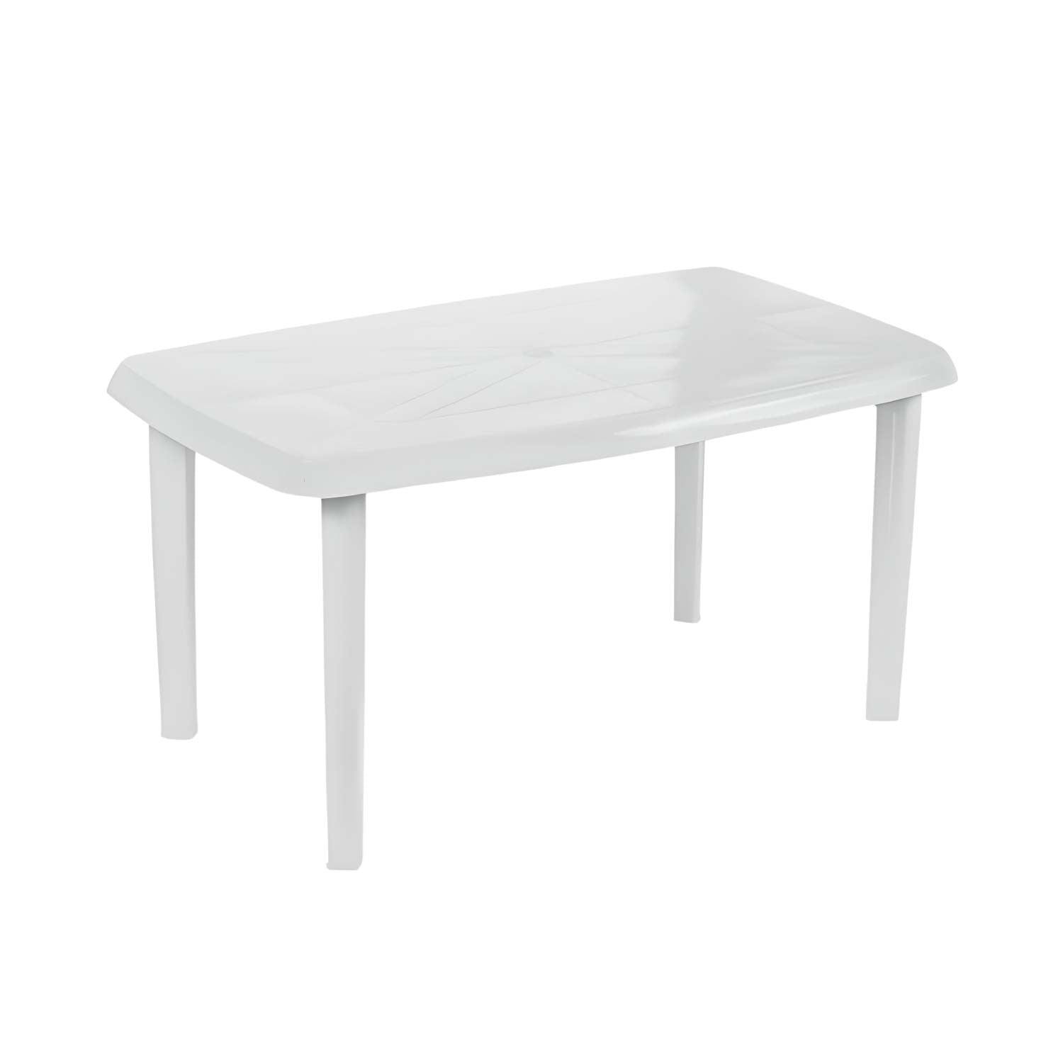 Mesa De Resina Oval/rectangular Vistara Blanco 140x85x72cm O91_0