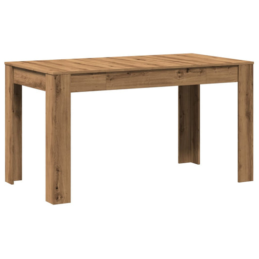 Mesa De Comedor Madera Ingeniería Roble Artisan 140x74,5x76 Cm_0