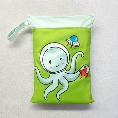 Kit Aventuras 6 Pañales Grafeno Adznadons 3-15kg 8 Insertos Bambú Bolsa Doble Compartimento Organizador Viaje Xl Rollo_4