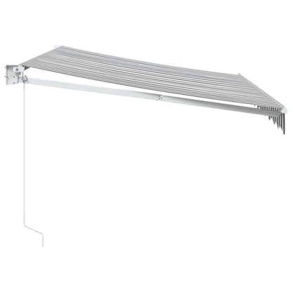 Toldo Retráctil Aluminio Y Tela Gris Antracita Y Blanco 3x2,5 M_3