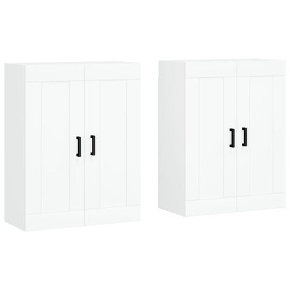 Armarios De Pared 2 Uds Madera De Ingeniería Blanco_1