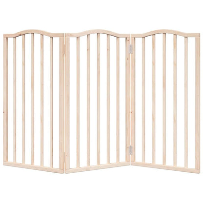 Vidaxl Puerta Para Perros Plegable 3 Paneles Madera De Álamo 150 Cm_3