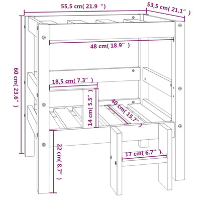 Vidaxl Cama Para Perros Madera Maciza De Pino 55,5x53,5x60 Cm_2