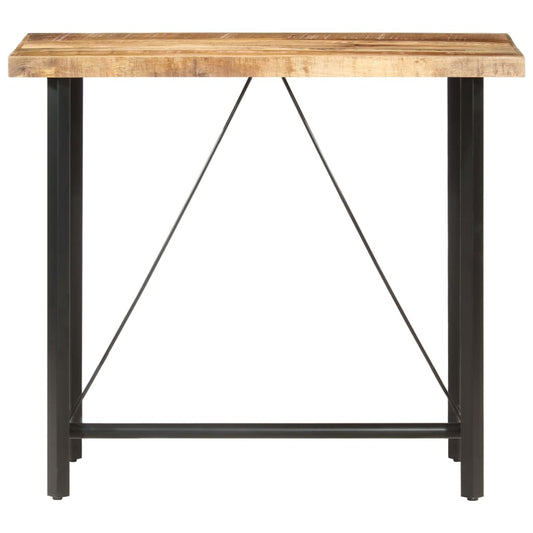 Mesa De Bar Madera Maciza De Mango Rugosa 120x58x107 Cm_0