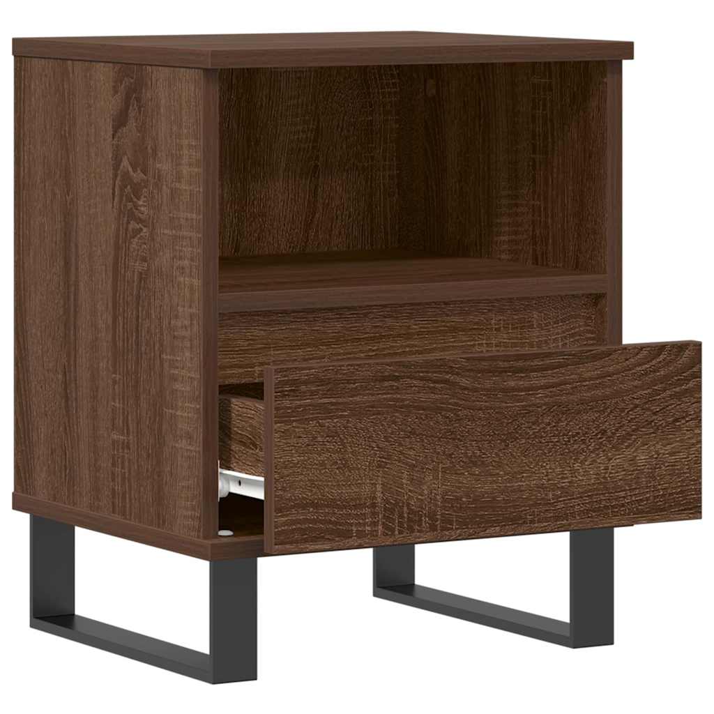 Mesitas Noche 2 Uds Madera Ingeniería Marrón Roble 40x35x50 Cm_4