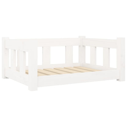 Cama Para Perros Madera Maciza De Pino Blanco 65,5x50,5x28 Cm / Vetonek_1