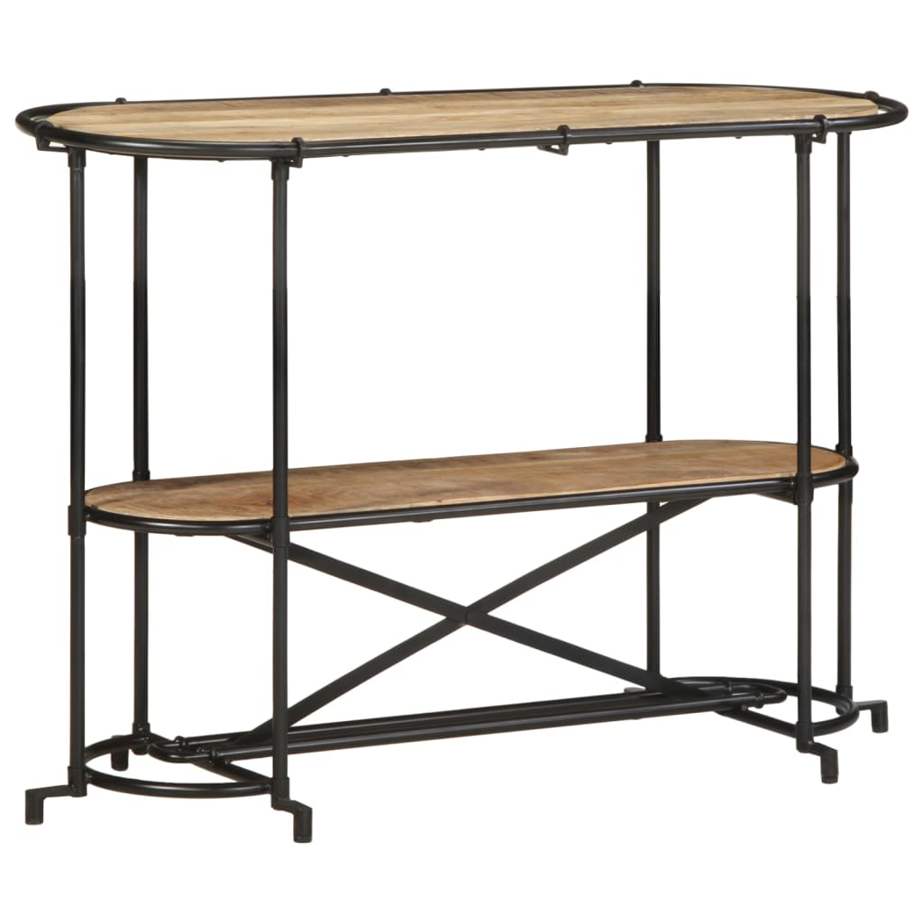Mesa Consola Madera Maciza De Mango Rugosa 110x42x76 Cm_1