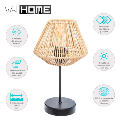 Wellhome Lámpara De Cuerda Natural Jily_1