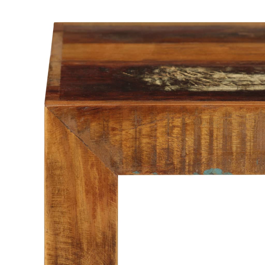 Taburete De Madera Maciza Reciclada 40x30x40 Cm_3
