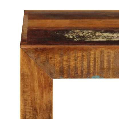 Taburete De Madera Maciza Reciclada 40x30x40 Cm_3