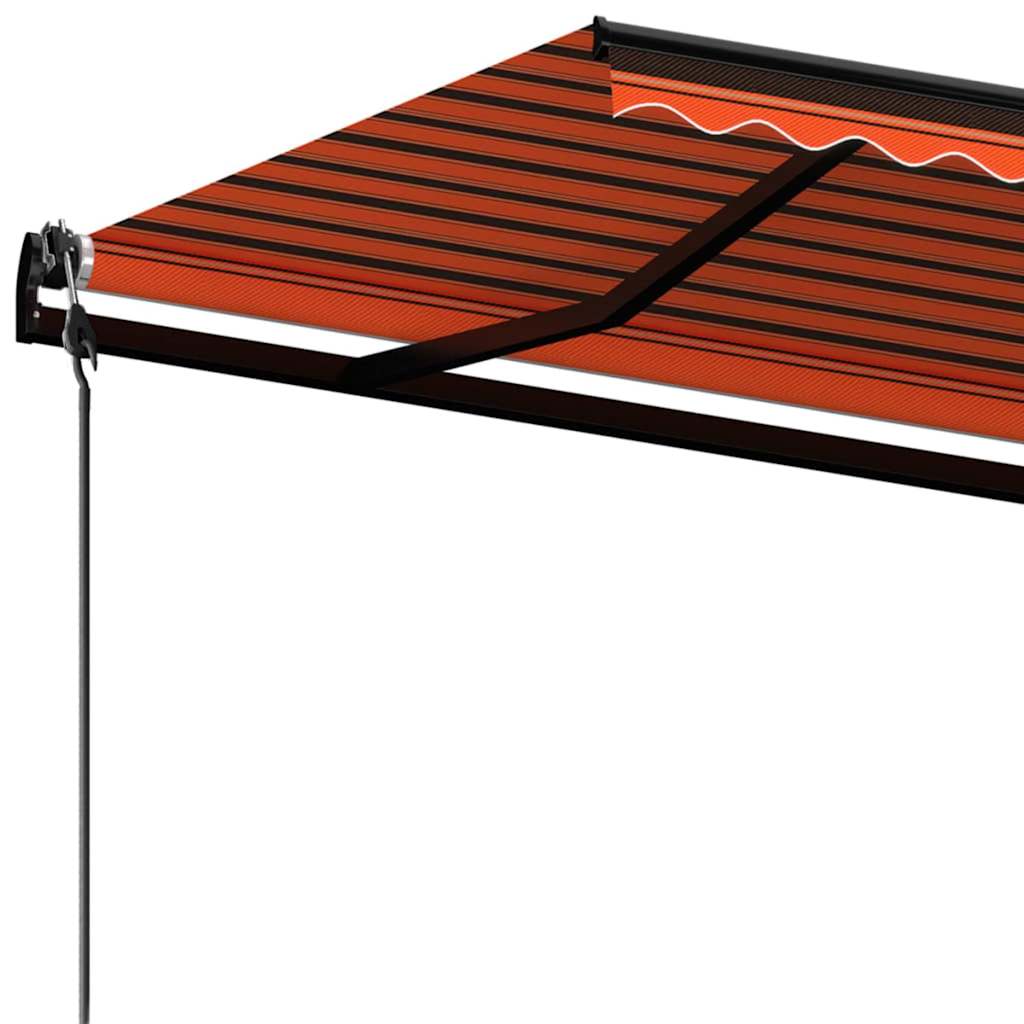 Toldo Automático Retráctil Naranja Y Marrón 300x250 Cm_4