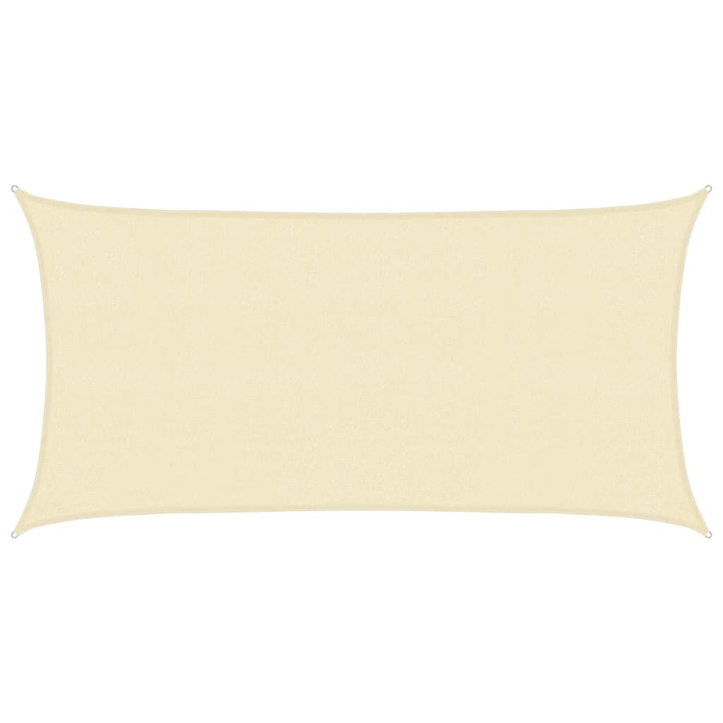 Vidaxl Toldo De Vela Crema Hdpe 160 G/m² 2,5x5 M_0