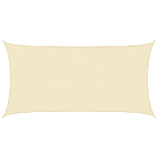 Vidaxl Toldo De Vela Crema Hdpe 160 G/m² 2,5x5 M_0