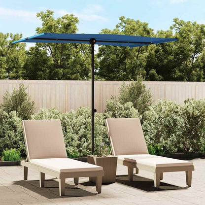 Vidaxl Sombrilla De Jardín Con Palo De Aluminio Azul Azure 2x1,5 M_1
