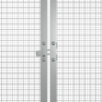 Vidaxl Jaula De Gallinas Acero Galvanizado Antracita 200x91x100 Cm_4