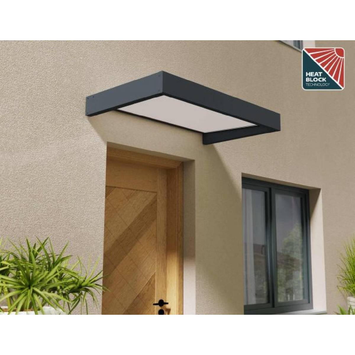 Marquesina para puerta Sophia 95x160 cm opal Canopia