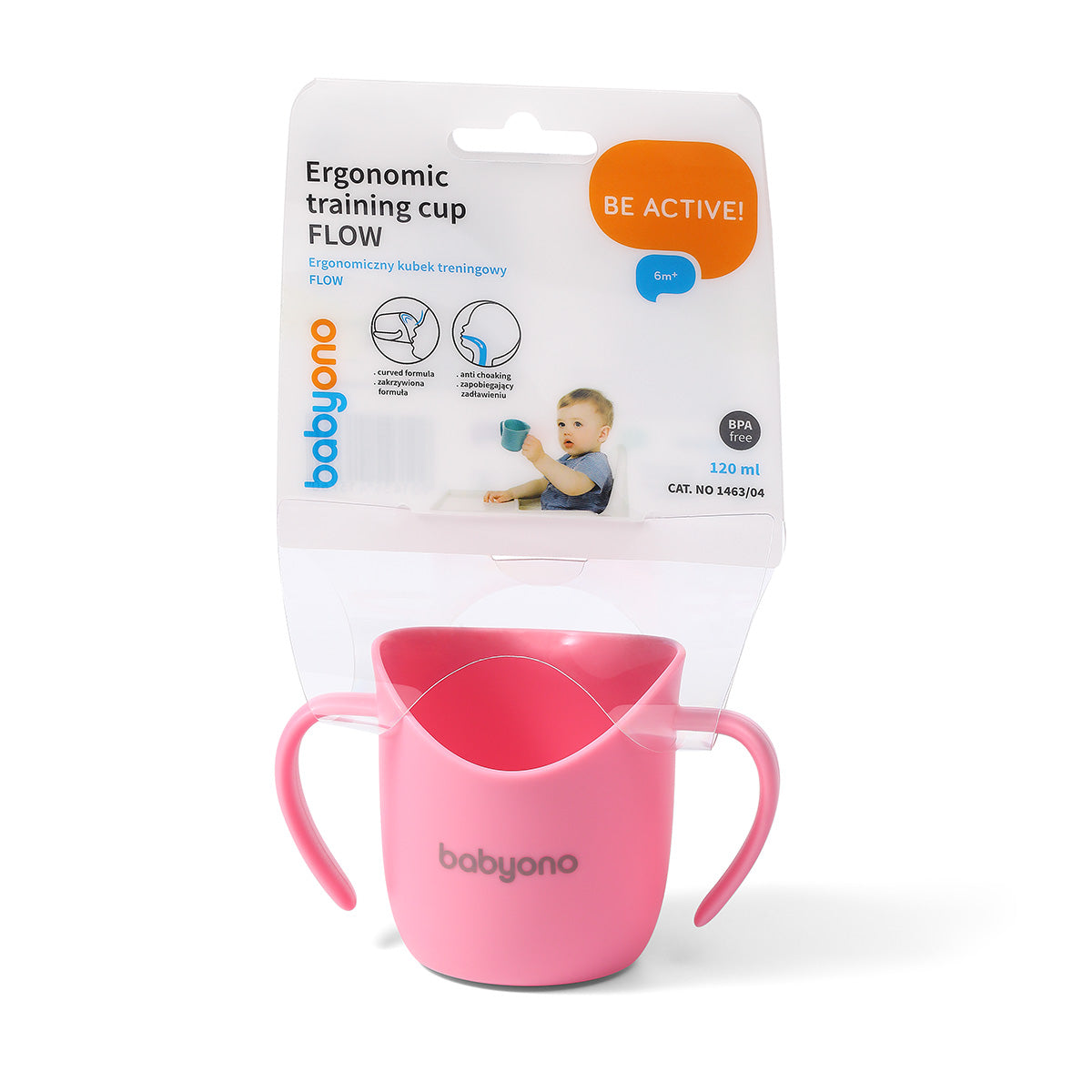 Taza Infantil Ergonomica Flow 120 Ml Pink_2