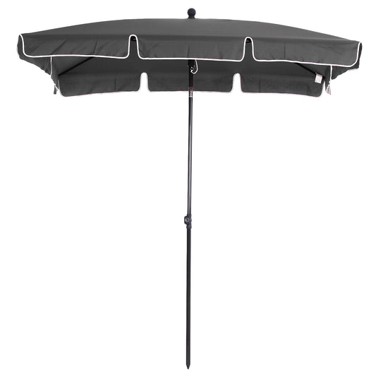 Outsunny Sombrilla De Jardín De Aluminio 2x1,3x2,5 M Gris_0