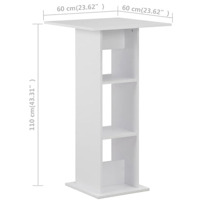 Mesa De Bar Blanca 60x60x110 Cm_4