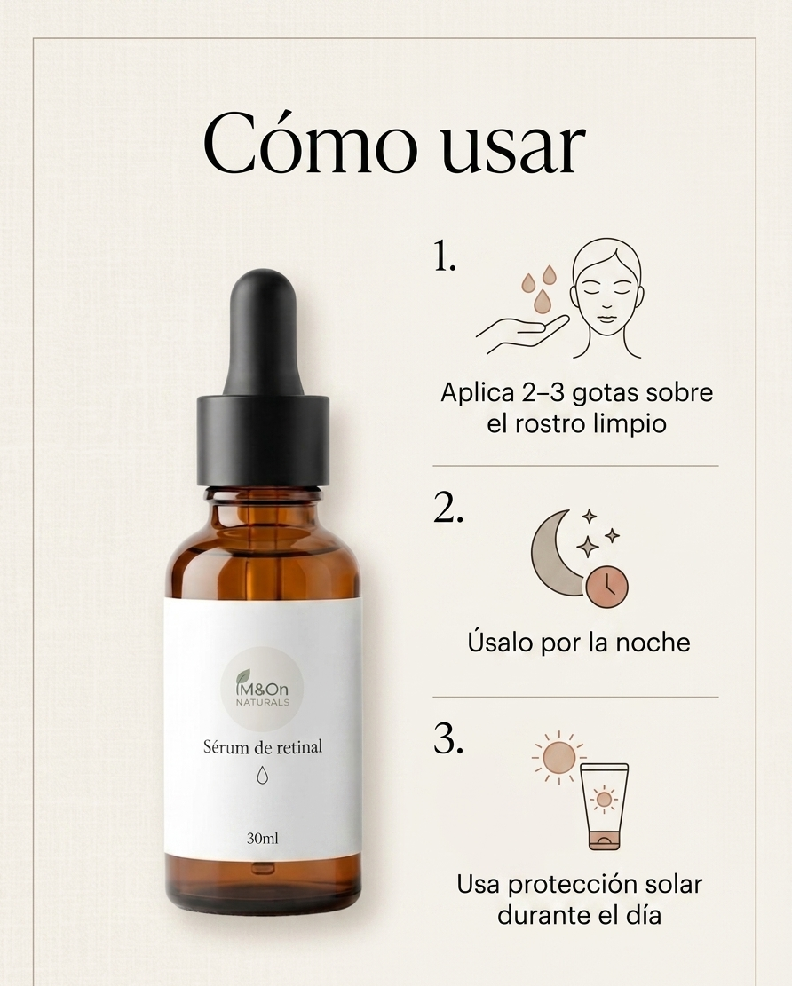Sérum Facial Retinal 30 Ml | Renovador Y Antiedad | M&on Naturals_3