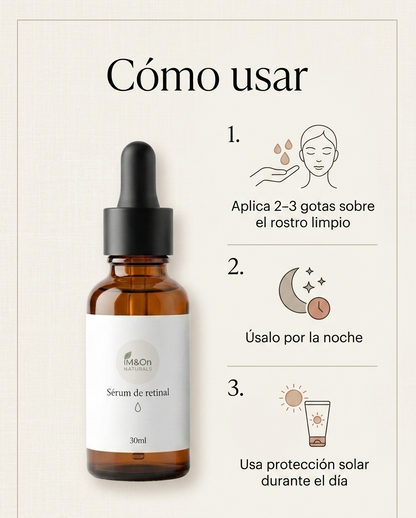 Sérum Facial Retinal 30 Ml | Renovador Y Antiedad | M&on Naturals_3