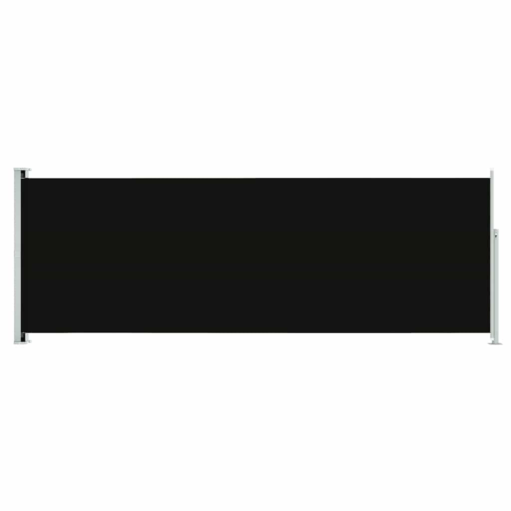 Vidaxl Toldo Lateral Retráctil Para Patio Negro 220x600 Cm_0