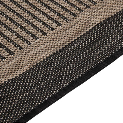 Alfombra De Exterior De Tejido Plano Marrón Oscuro 80x250 Cm_3