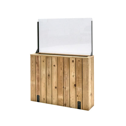 Jardinera Alta De Madera Con Cortavientos 60 Cm 100x24x80 Cm Hortalia_1