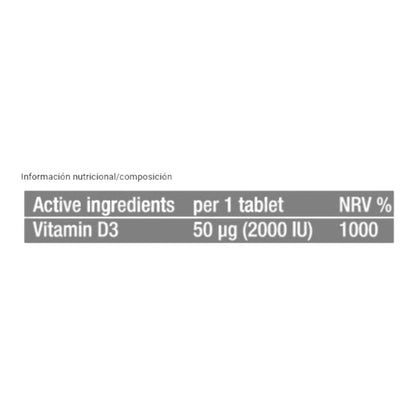 Vitamina D3 - 60 Tabletas - Vitamina D - Biotech Usa_1