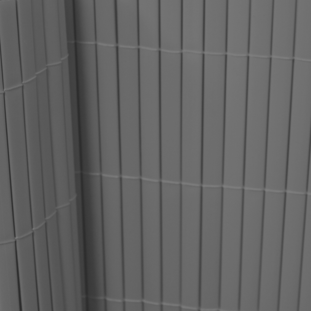 Cañizo Pvc Doble Cara| 1x3 M| Color Gris| Lamas 11 Mm| Composición 100% Pvc| Bridas De Sujeción Incluidas_1