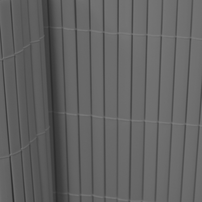 Cañizo Pvc Doble Cara| 1x3 M| Color Gris| Lamas 11 Mm| Composición 100% Pvc| Bridas De Sujeción Incluidas_1